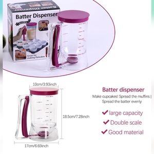 Pancake Dispenser Batter Dispenser Cake Batter Funnel Measuring Cup Dispenser